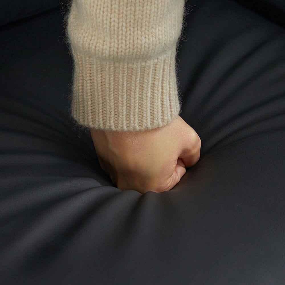 Left. Kadyn - Faux Leather Upholstered 2-Piece Sofa Set, Nordic Retro Style Casual Sofa Chair for Living Room, Black - Black.