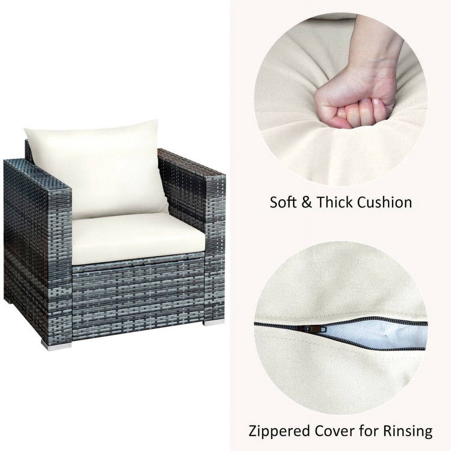 Soft & Thick Cushion  
Zippered Cover for Rinsing