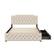 Alt View 2. Tiramisubest - Queen Size Upholstered Platform Bed with 2 Drawers and 2 sets of USB Ports on each side, Linen Fabric, Beige - Beige.