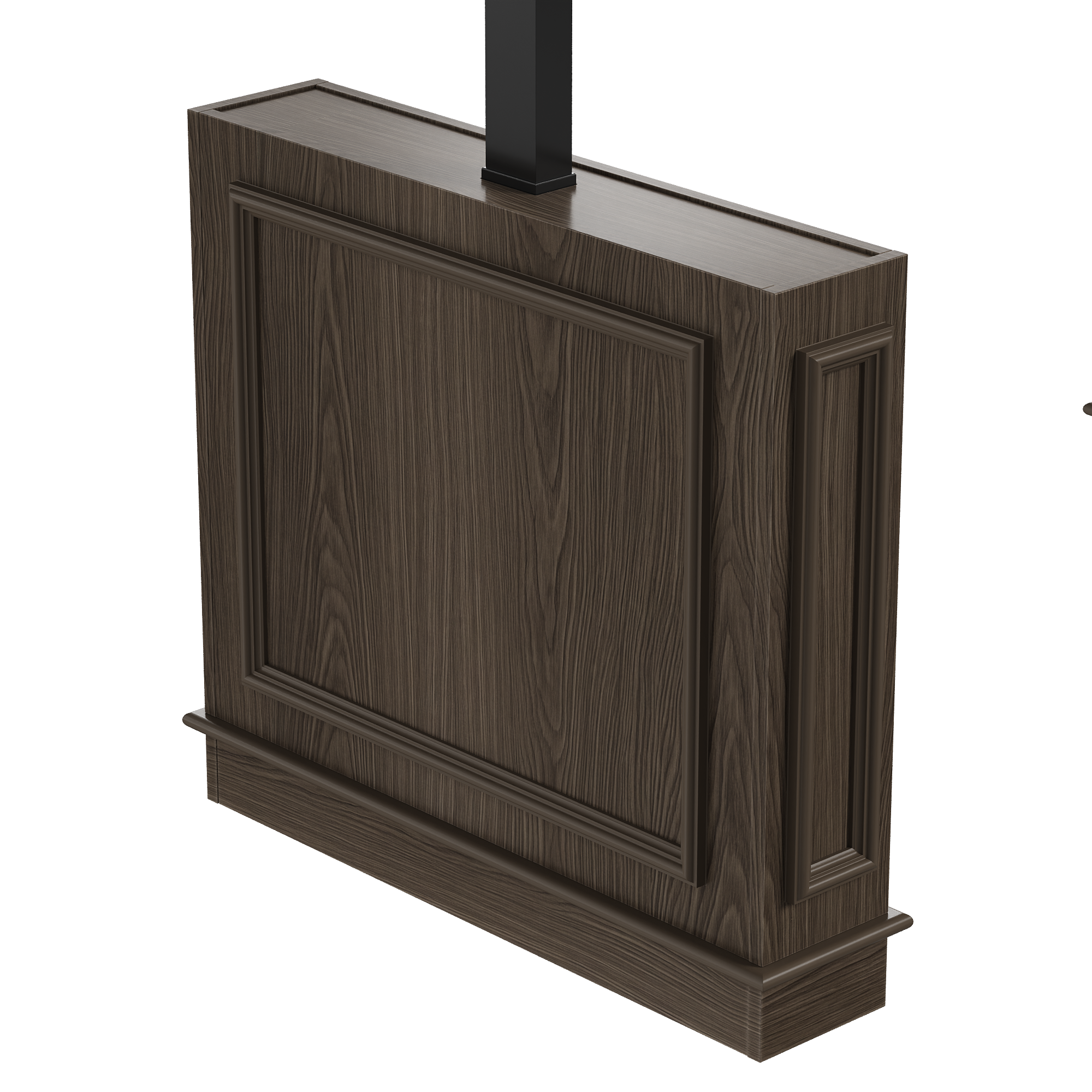 Alt View 7. Famapy - Electric Standing Desk with Side Cabinets, Heavy-Duty Height Adjustable Home Office Workstation with 4 Memory Presets - Dark Walnut.