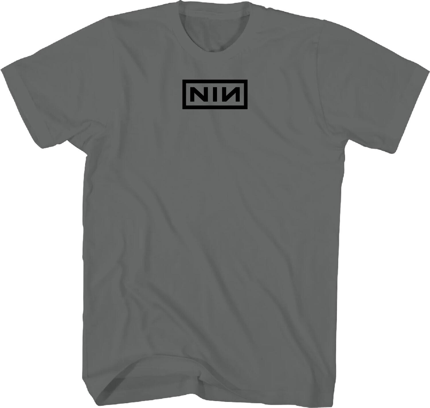 Front. PopMarket - Nine Inch Nails - Nine Inch Nails - High Density Logo T-Shirt - 2XL Charcoal 20921046A5   - APPAREL - Multicolor.