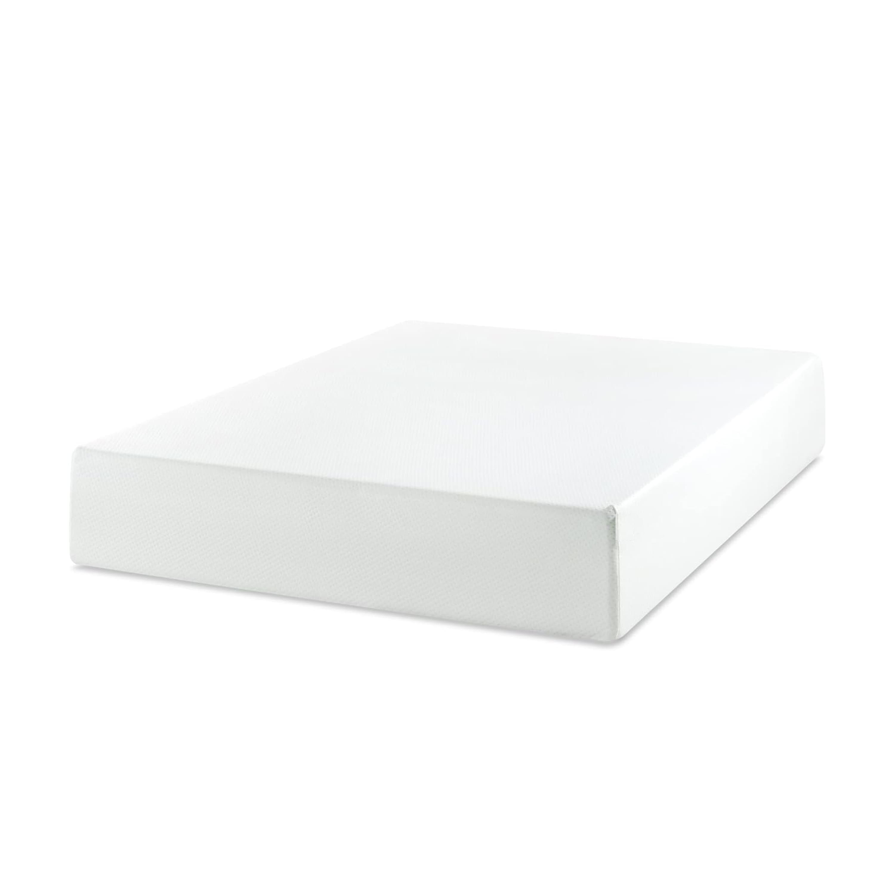 Ecooso - 8" Twin Green Tea Memory Foam Mattress in a Box, Fiberglass-Free, Bed Frame Not Included - White