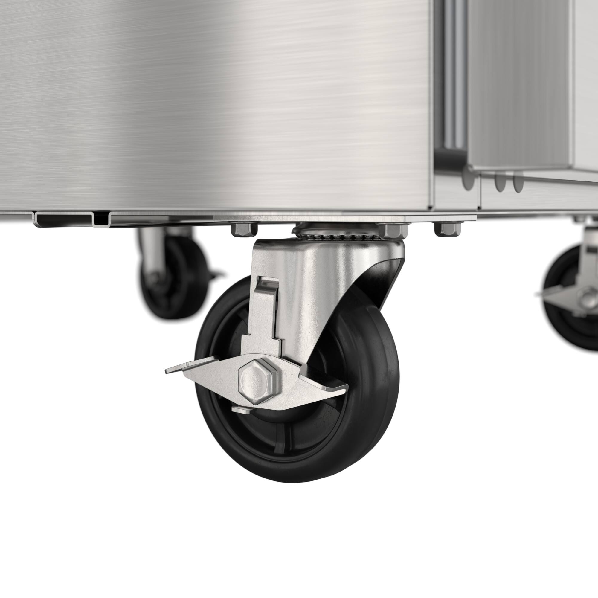 Alt View 6. Koolmore - 27 in. Commercial 1-Door Refrigerated Mega Salad and Sandwich Prep Table, 12 Pan Capacity and 7.1 Cu. Ft. of Storage - Stainless steel.