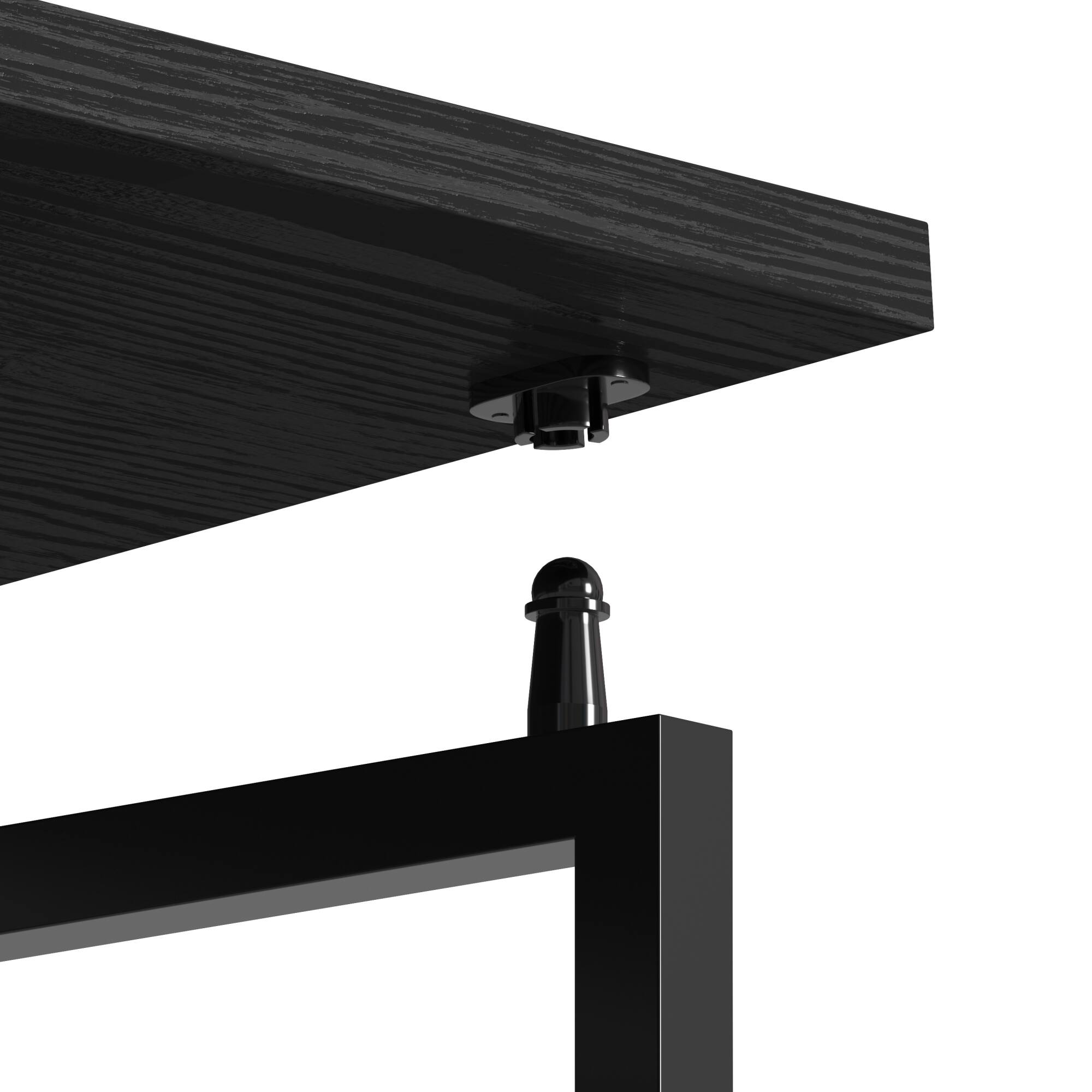 Alt View 7. GOODSILO - Compact Foldable Desk with Sturdy Steel Frame for Small Spaces - Black.