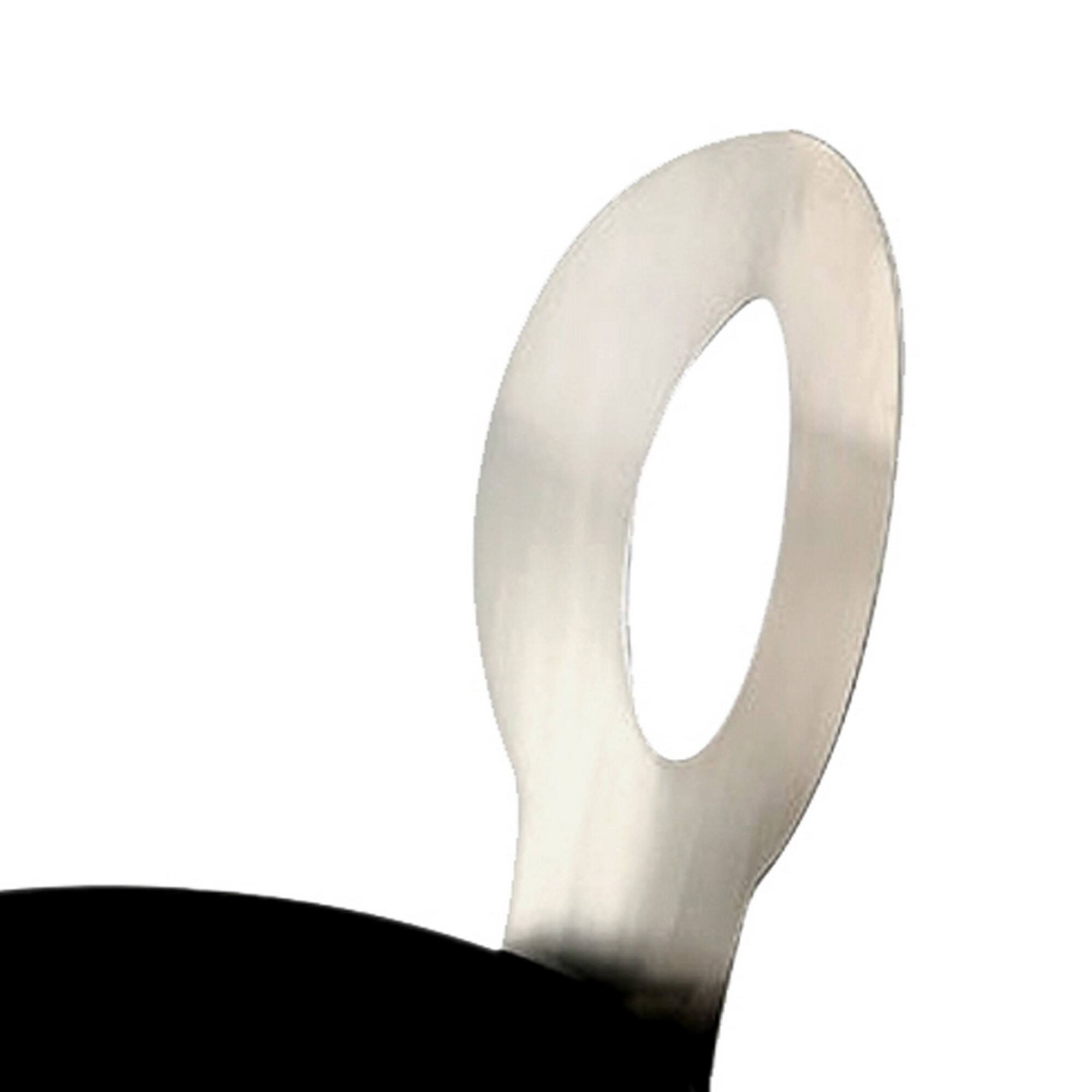 Alt View 1. Manhattan Lane - Metal Side Chair with Oval Cut Backrest, Set of 2 - Silver and Black.