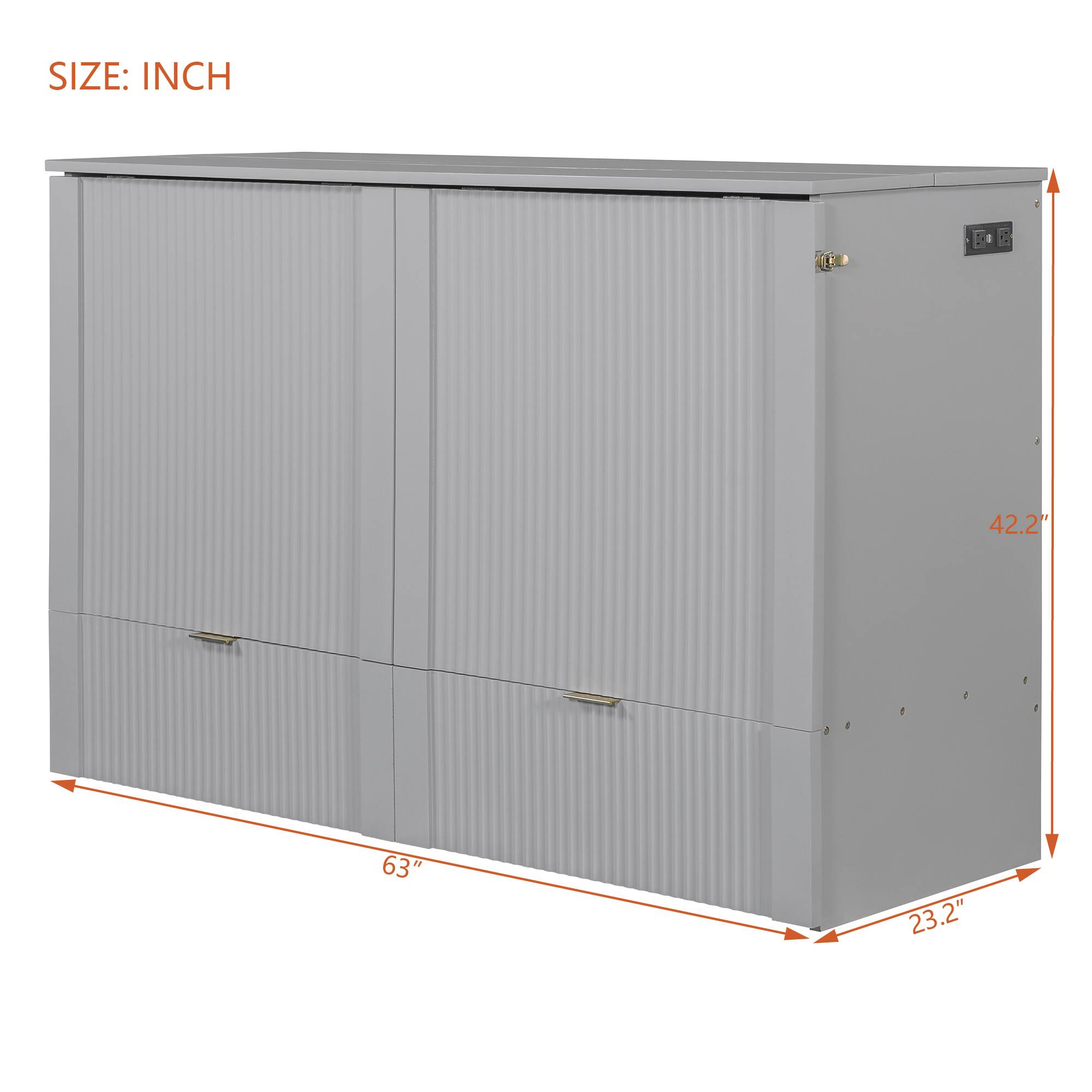 SIZE: INCH  
42.2"  
63"  
23.2"