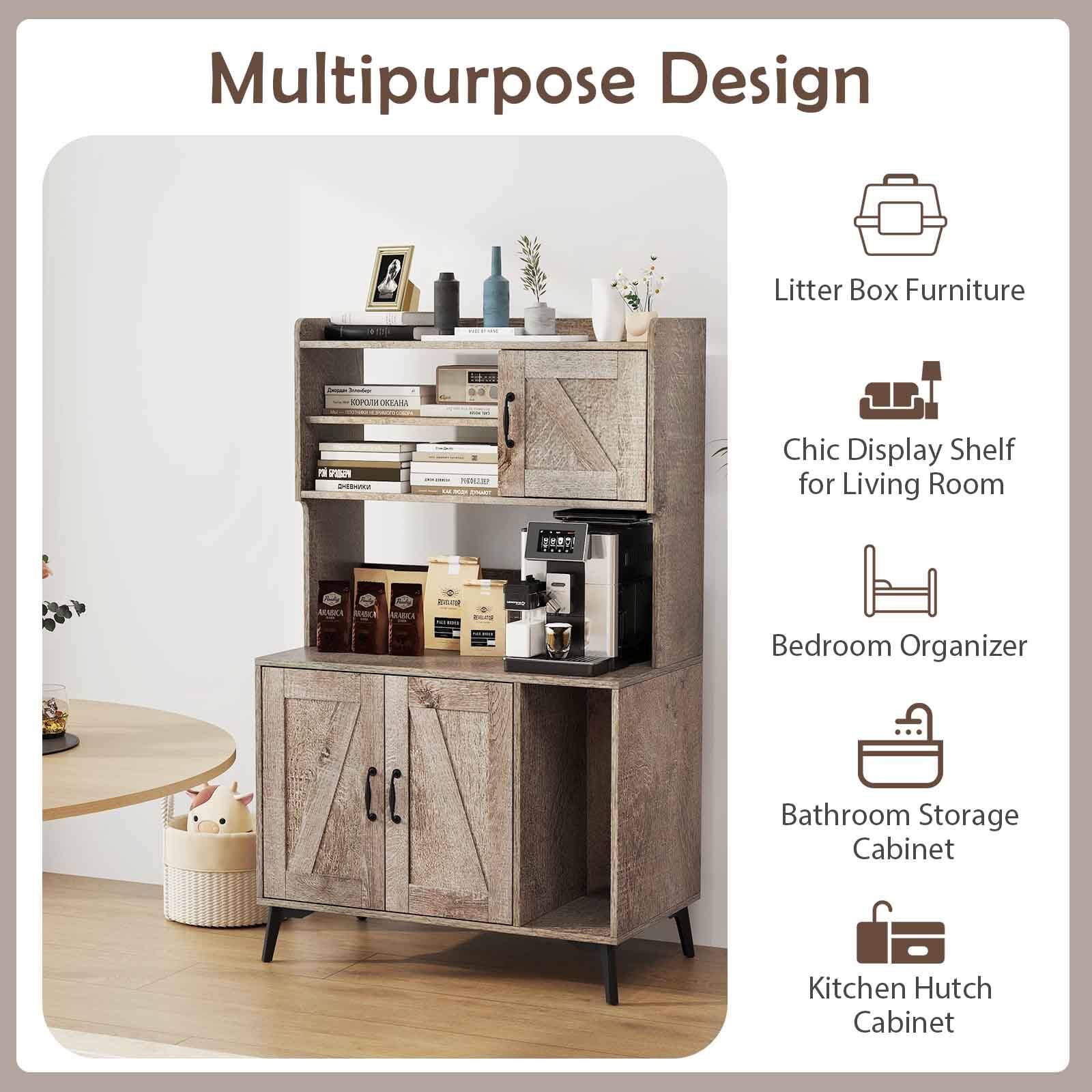 Multipurpose Design

- Litter Box Furniture
- Chic Display Shelf for Living Room
- Bedroom Organizer
- Bathroom Storage Cabinet
- Kitchen Hutch Cabinet