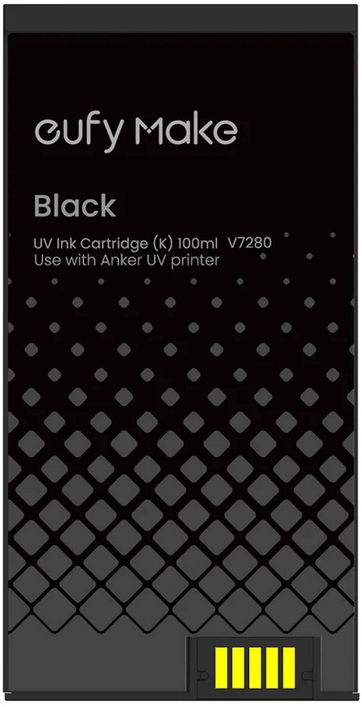 cufy Make Black UV Ink Cartridge (K) 100ml V7280 Use with Anker UV printer