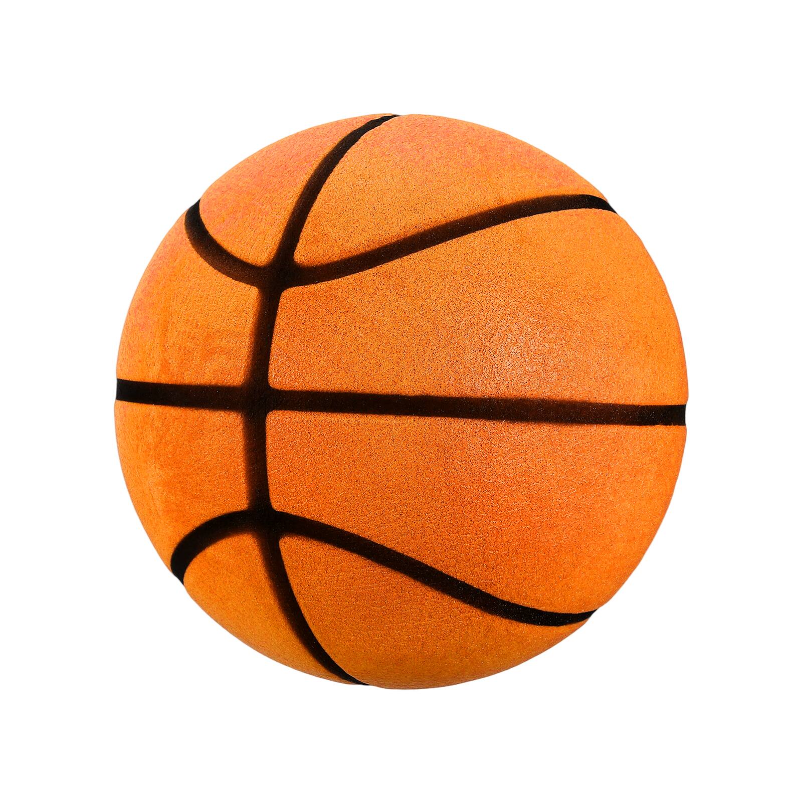 Front. Unique Bargains - Silent Basketball Size 3 (7.1") Quiet Basketball High Density Foam No Noise 3D Groove Bouncing Ball with Net Bag - Orange.