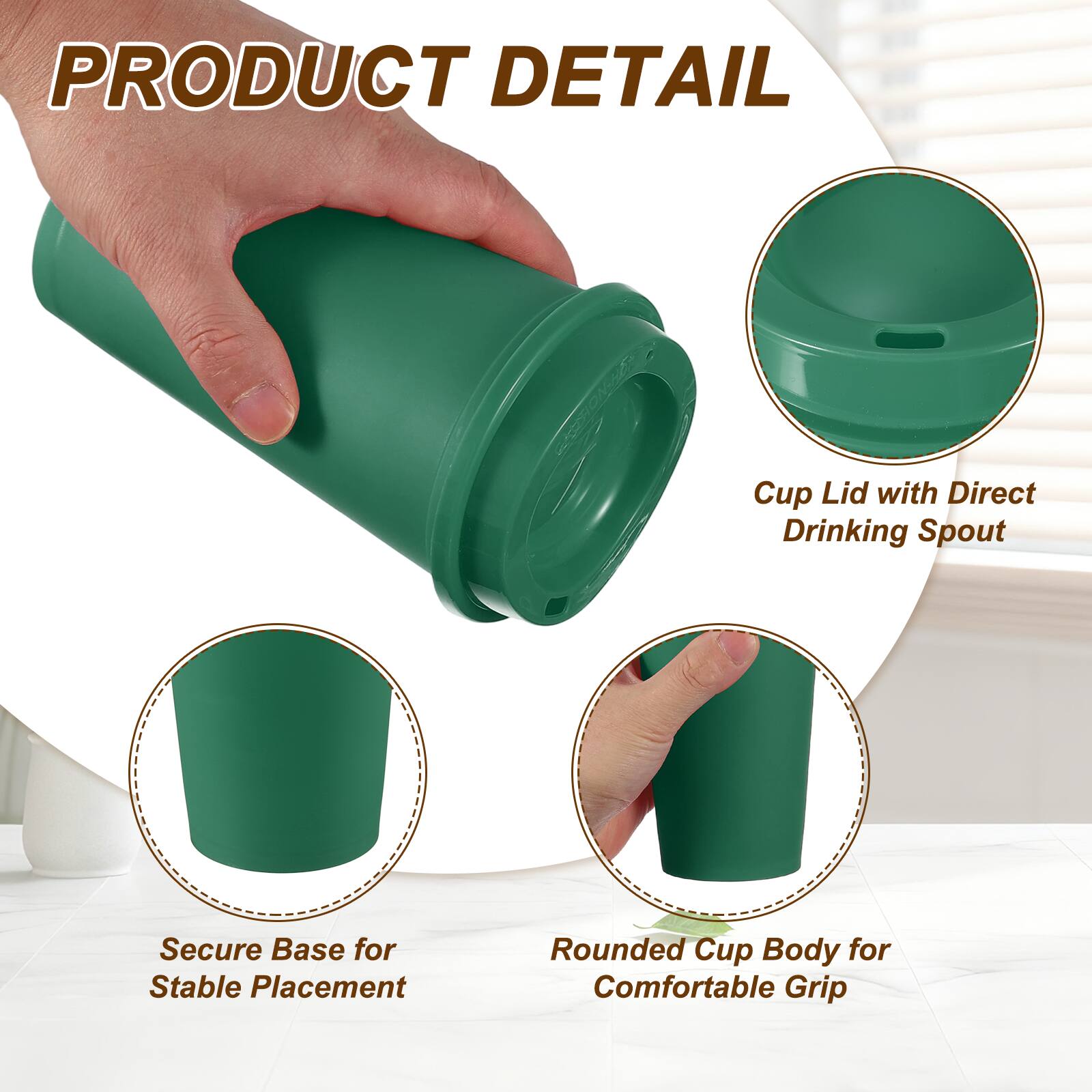 PRODUCT DETAIL

- Cup Lid with Direct Drinking Spout
- Secure Base for Stable Placement
- Rounded Cup Body for Comfortable Grip