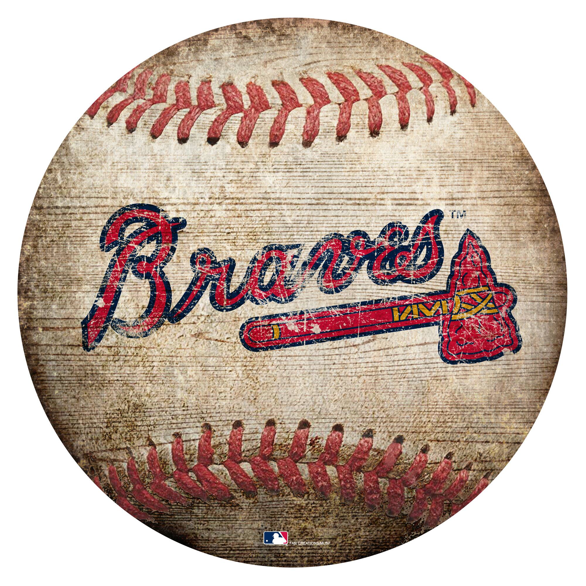 Atlanta Braves 12'' x 12'' Baseball Sign