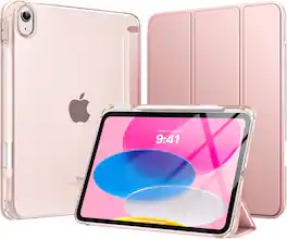 VIKESI - Case for iPad A16 11 inch 2025 / iPad 10th 10.9 inch 2022 - Fashion Design, Shock Proof Edge Cover,Full Function Support - Rose Gold