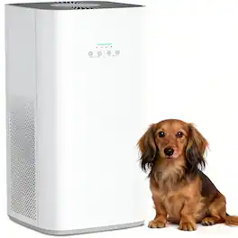 VUSIGN - Smart Air Purifier with H13 HEPA, 1800 Sq. Ft, WiFi Control, Air Quality Sensor - White