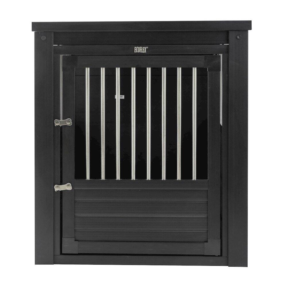 Left. New Age Pet - ECOFLEX Dog Crate End Table - Espresso X-Large.