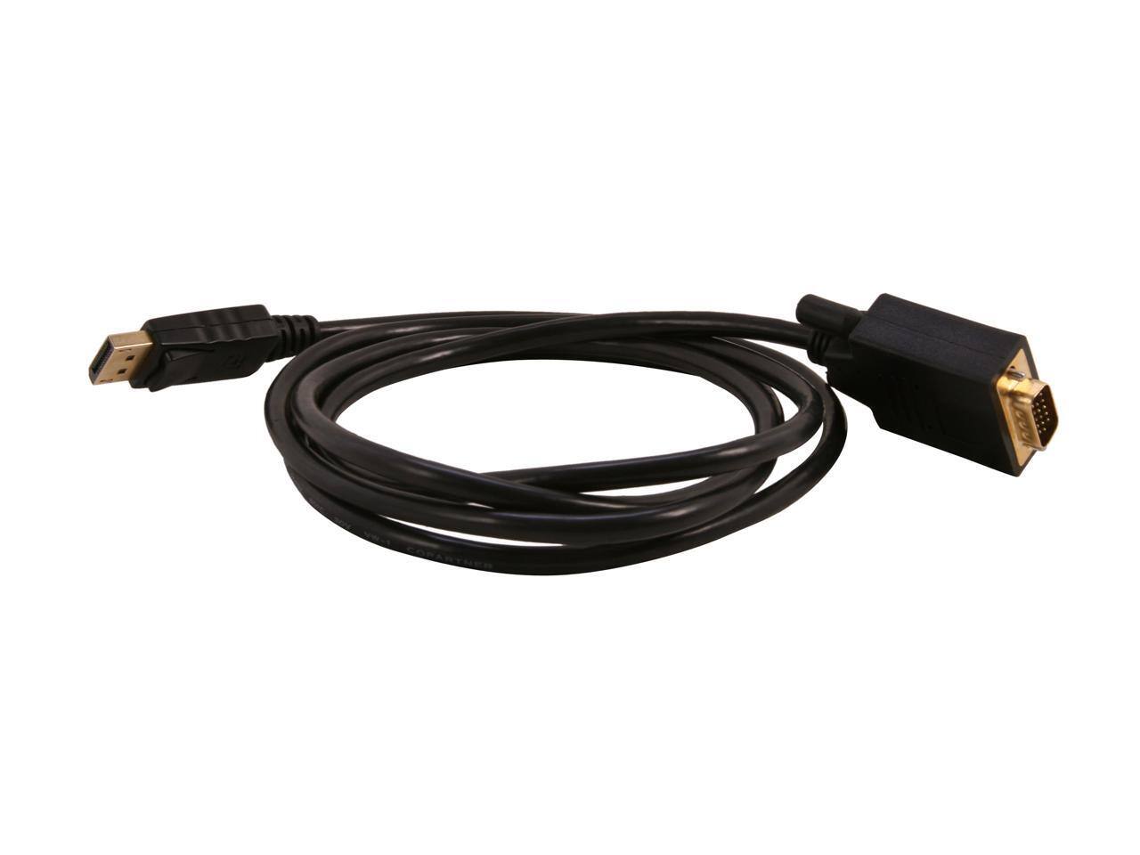 Alt View 1. Nippon Labs - Nippon Labs DP-VGA-6 6 ft. DP DisplayPort Male to VGA Male 28 AWG Adapter Cable, Black.