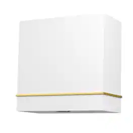 Akicon - 30 inches - Externally Vented - Wall Range Hood - White with Gold