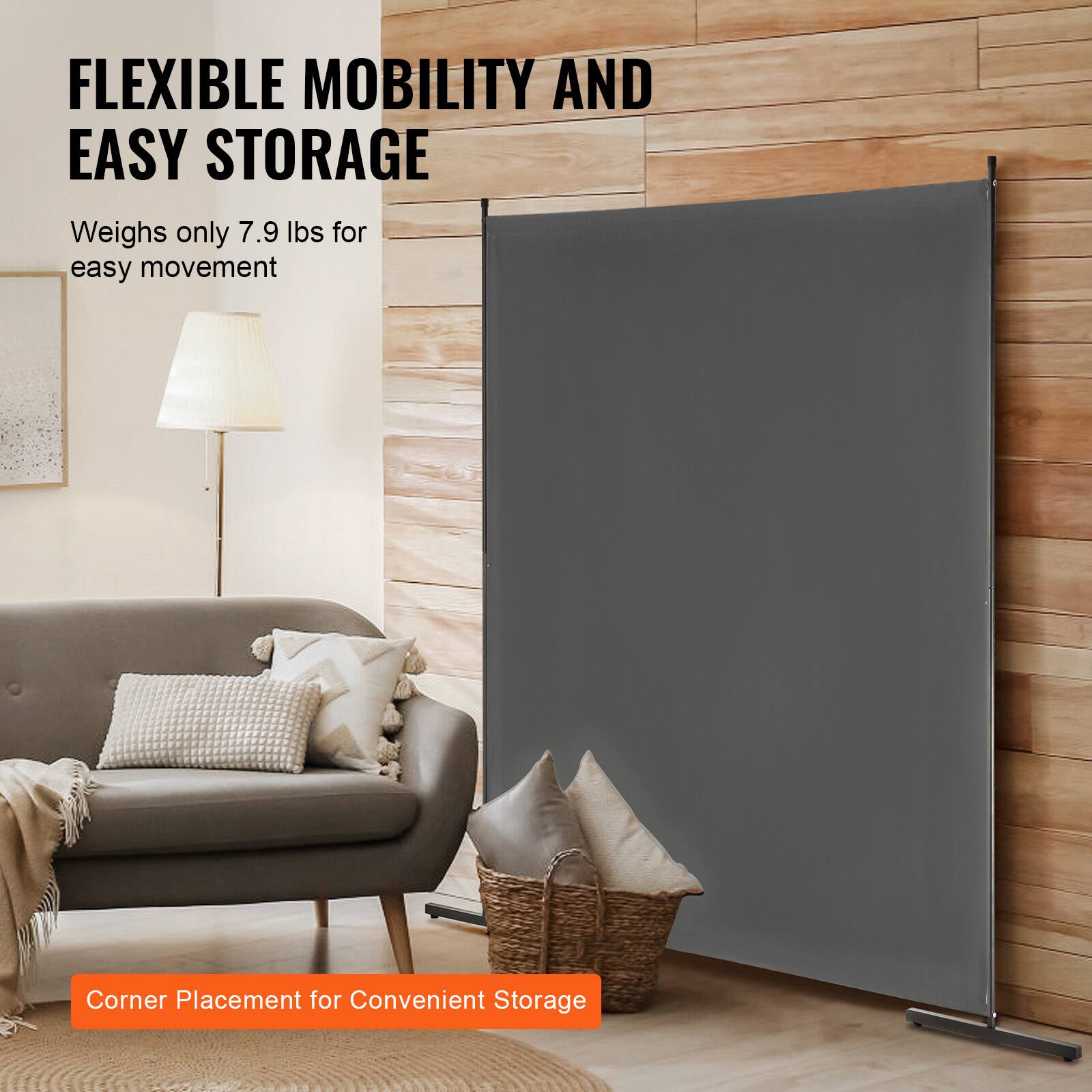FLEXIBLE MOBILITY AND EASY STORAGE
Weighs only 7.9 lbs for easy movement
Corner Placement for Convenient Storage