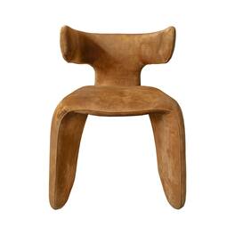 Manhattan Lane - Cid Fiu 22 Inch Dining Chair, Curved Wingback, Textured Polyester - Brown