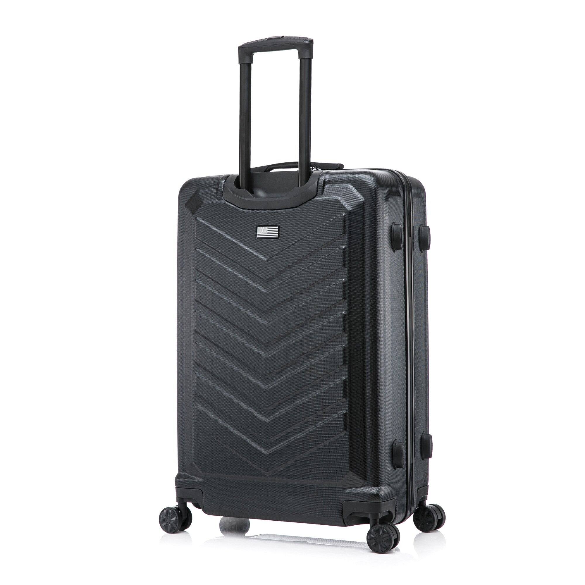 Alt View 4. US Army - FOX 3-Piece Luggage Set 20”/24”/28” - BLACK.