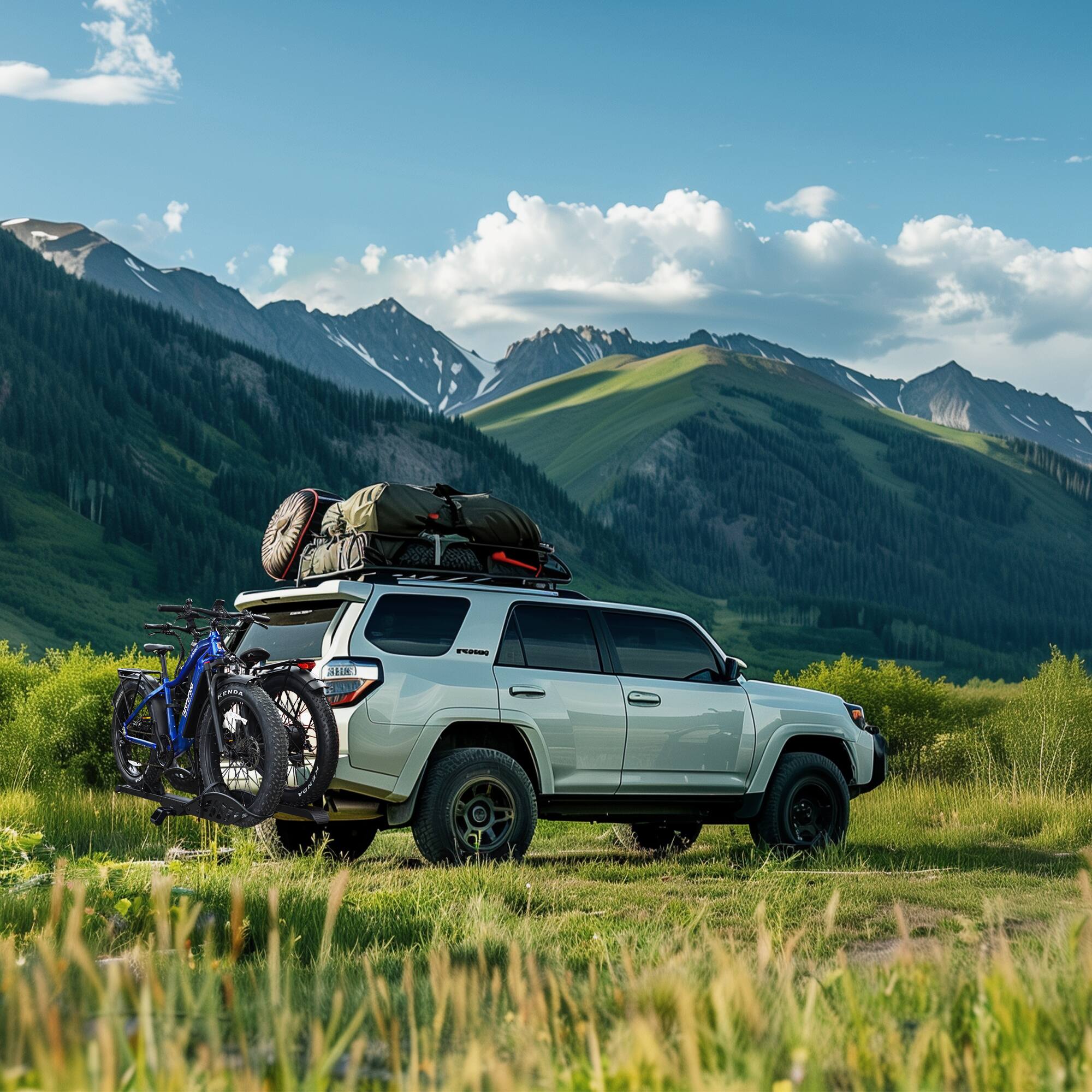 Alt View 1. Young Electric - Young Electric Bike Rack 200 lbs Capacity Anti-Wobble Hitch Mount - Black.