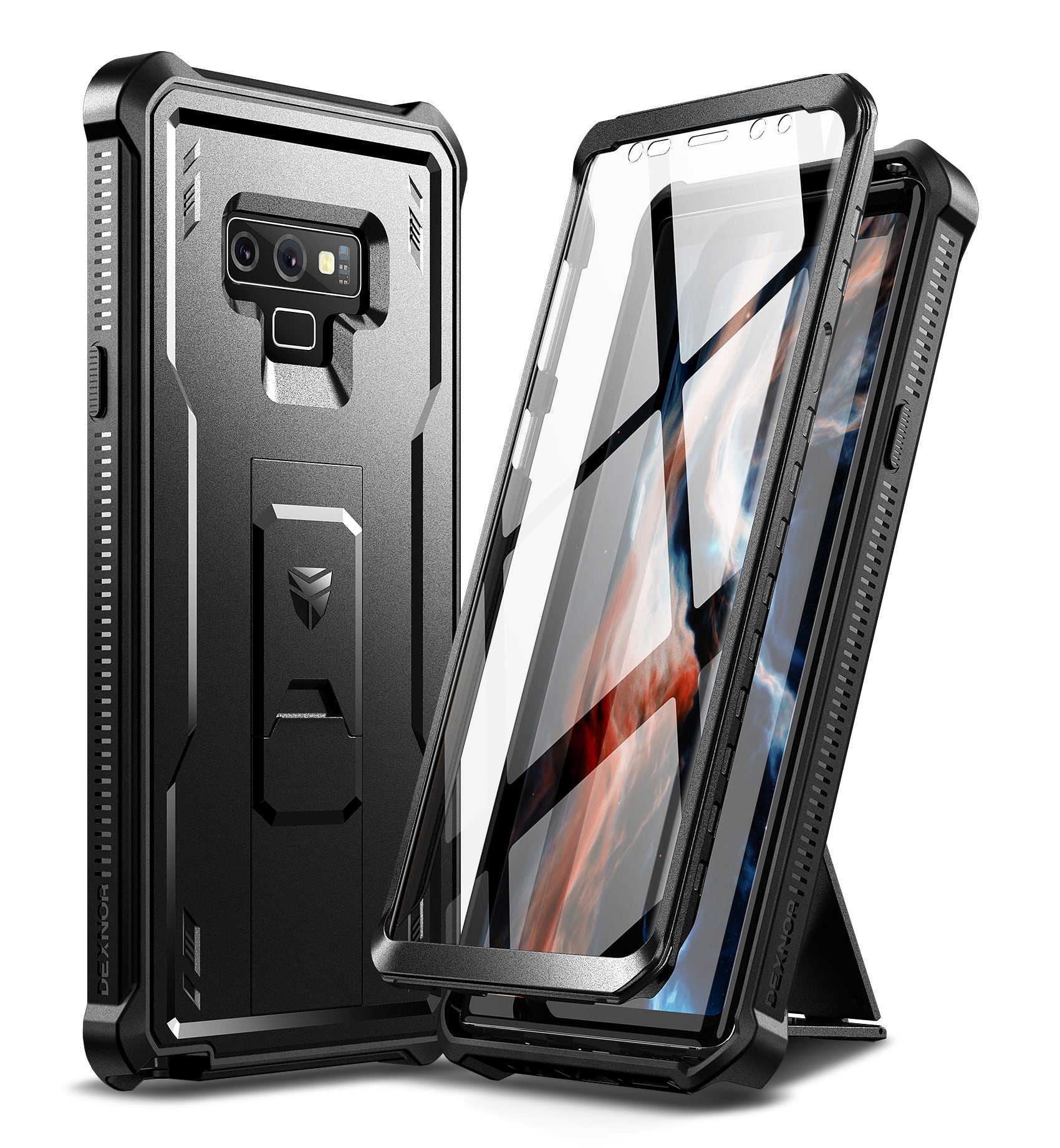 Dexnor - Full Body Case for Samsung Galaxy Note 9/6.4 inches Heavy Duty Military Grade Protection Shockproof Protective Cover - Black
