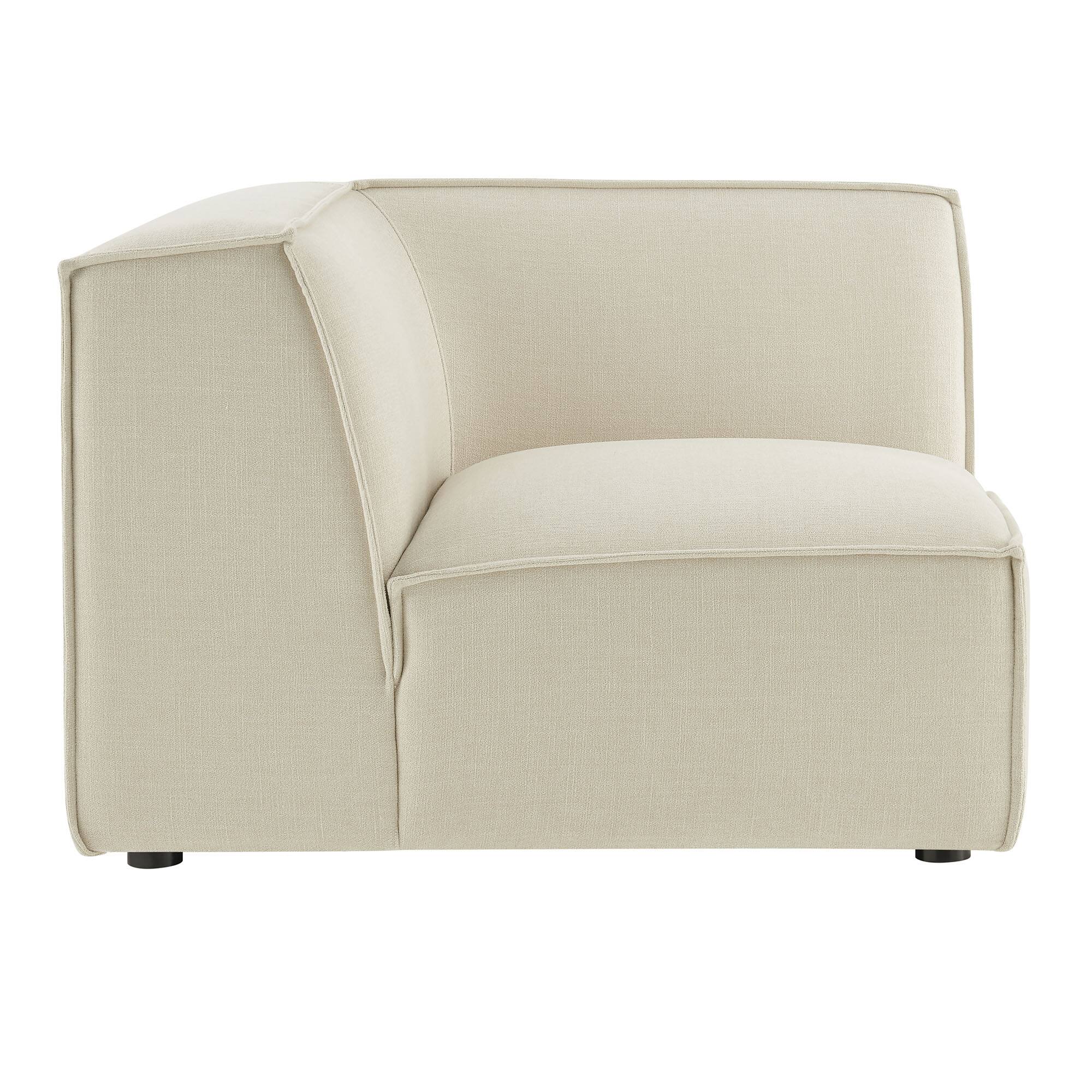 Alt View 6. Modway - Restore Performance Fabric Upholstered Modular Corner Chair by Modway - Ecru.