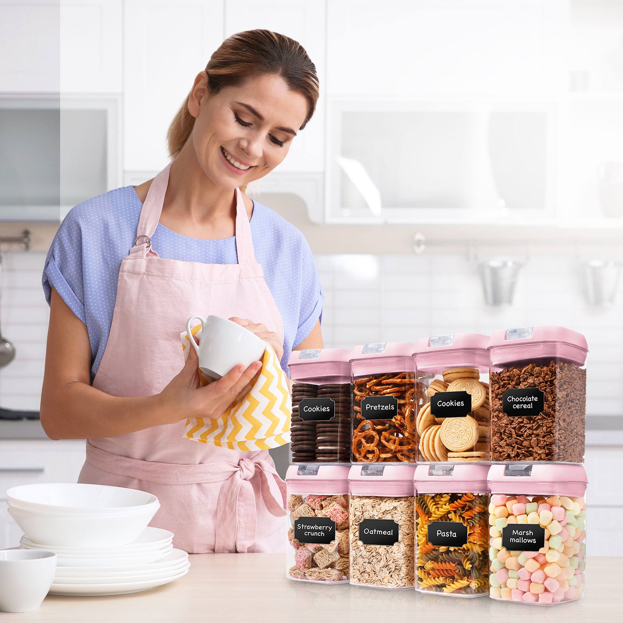 Cookies  
Pretzels  
Cookies  
Chocolate cereal  
Strawberry crunch  
Oatmeal  
Pasta  
Marshmallows