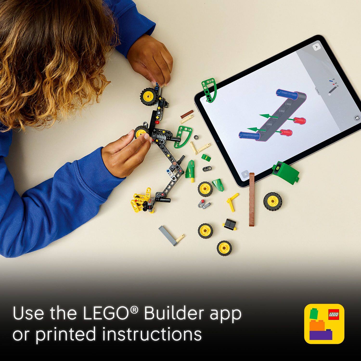 Use the LEGO® Builder app or printed instructions