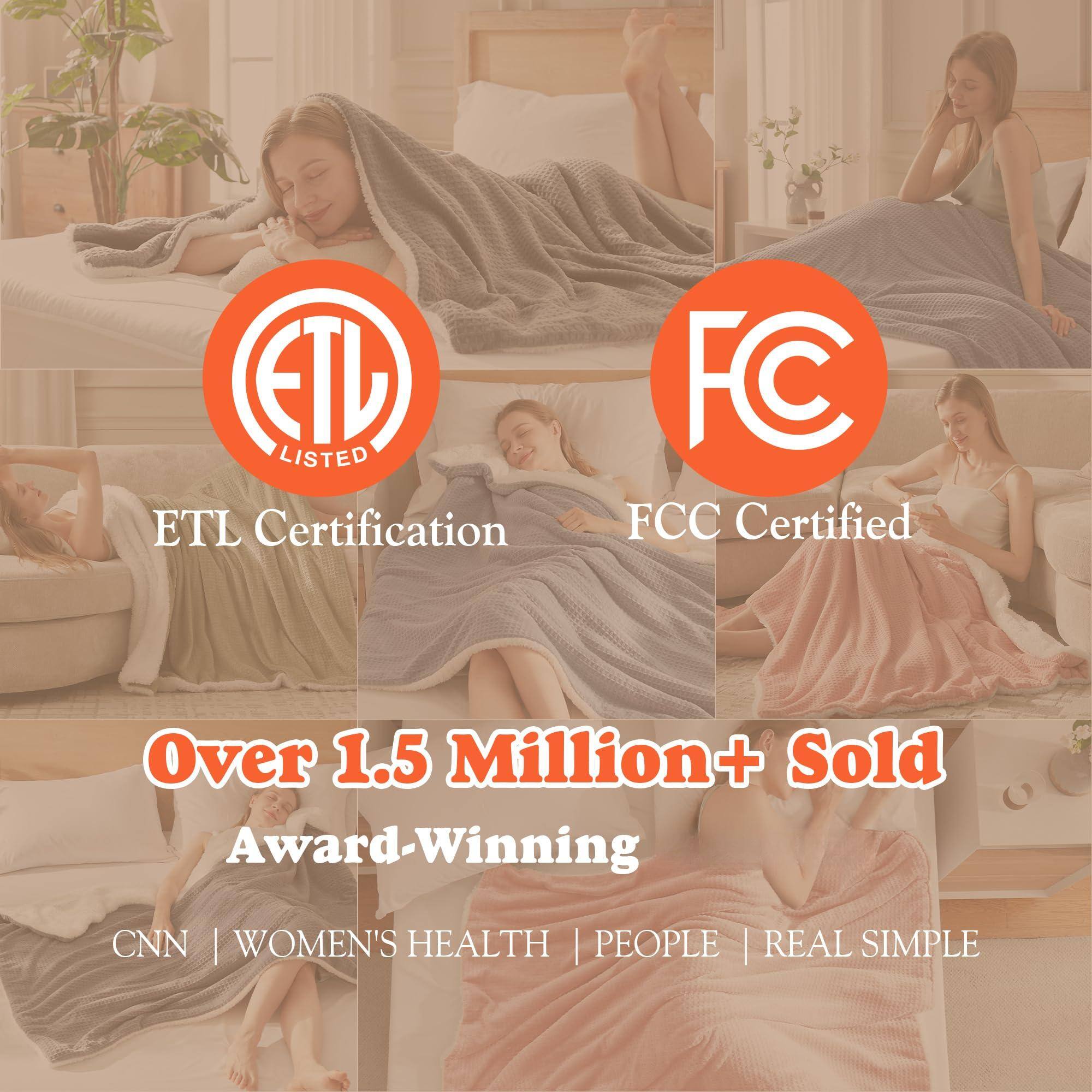 ETL Listed  
ETL Certification  

FCC Certified  

Over 1.5 Million+ Sold  

Award-Winning  
CNN | WOMEN'S HEALTH | PEOPLE | REAL SIMPLE