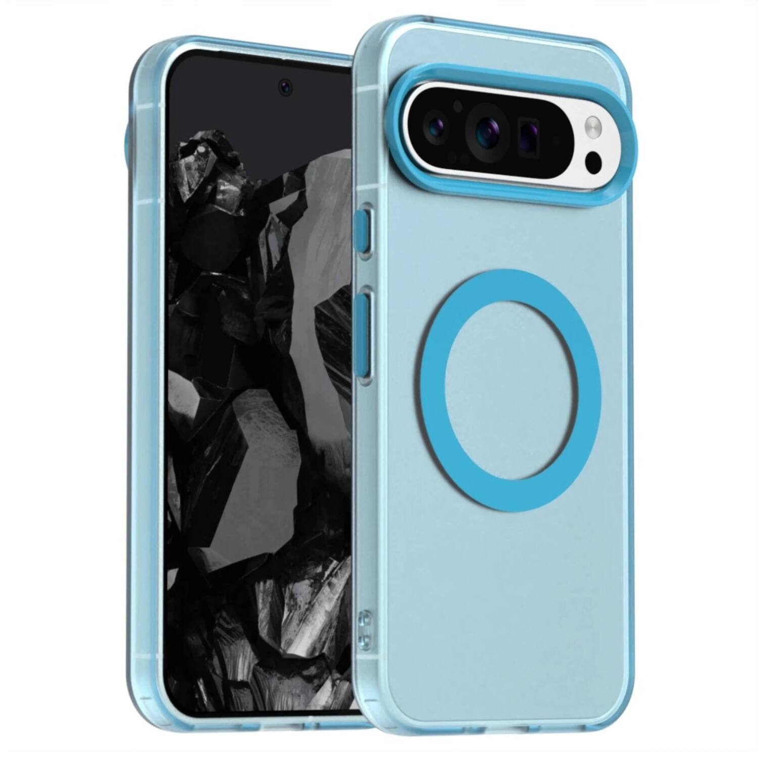 Front. Stock Preferred - For Google Pixel 10 Pro XL Magnetic Case - Blue - Blue.