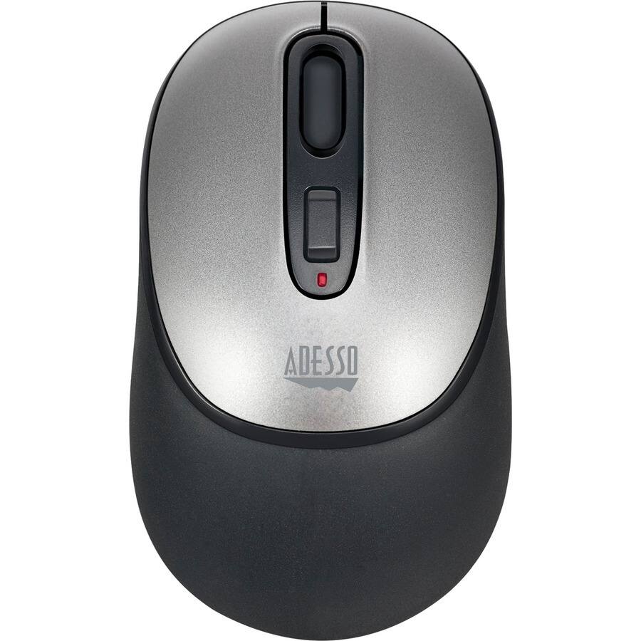 Alt View 1. Adesso - Adesso Antimicrobial Wireless Mouse - Optical - Wireless - 30 ft - Radio Frequency - 2.40 GHz - Black, Gray - USB - 1600 - Black,Gray.