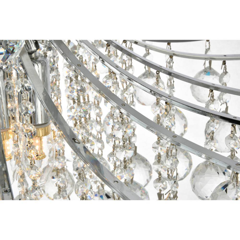Alt View 1. Elegant Lighting - Toureg 10 light Chrome Pendant Clear Royal Cut Crystal - Chrome.