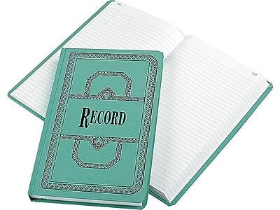 Alt View 2. Boorum & Pease - 66 Series Record Book, 7.63" x 12.13", 250 Sheets/Book - Blue.