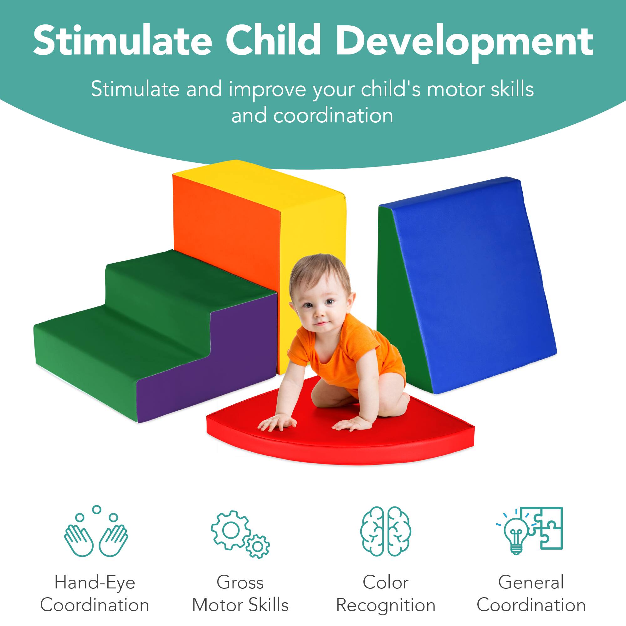 Stimulate Child Development

Stimulate and improve your child's motor skills and coordination

- Hand-Eye Coordination
- Gross Motor Skills
- Color Recognition
- General Coordination