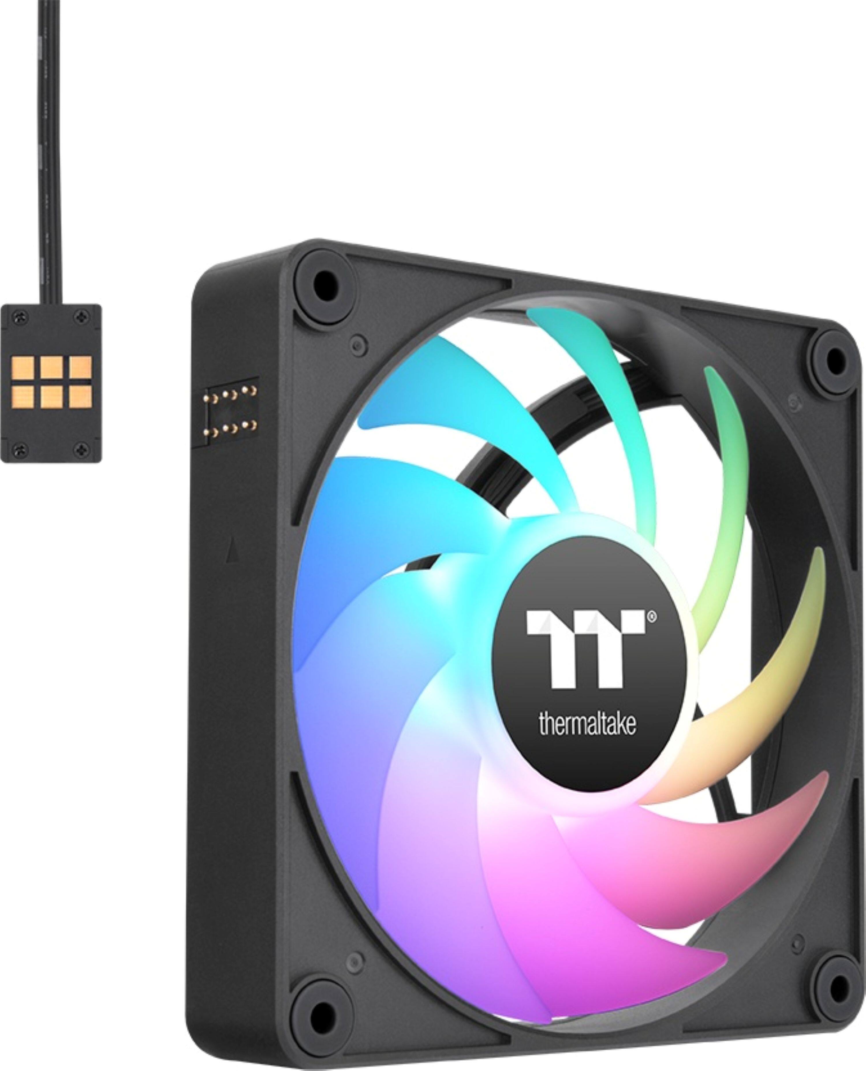 Alt View 15. Thermaltake - CT 120 ARGB Sync 120mm Cooling Fan with Daisy-Chain Design (3-Pack) - Black.