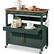 Front. Best Choice Products - Best Choice Products 36in Large Rolling Kitchen Island Cart, 2-Door Cabinet, Outlet, Hooks, & Wheels - Forest Green - Forest Green.
