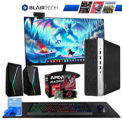 BLAIRTECH
ALORANT MINECRAFT ROBLOX
AMD RADEON RX 5500
Windows 11 Pro
HP PRODESK 400 G5
Microsoft