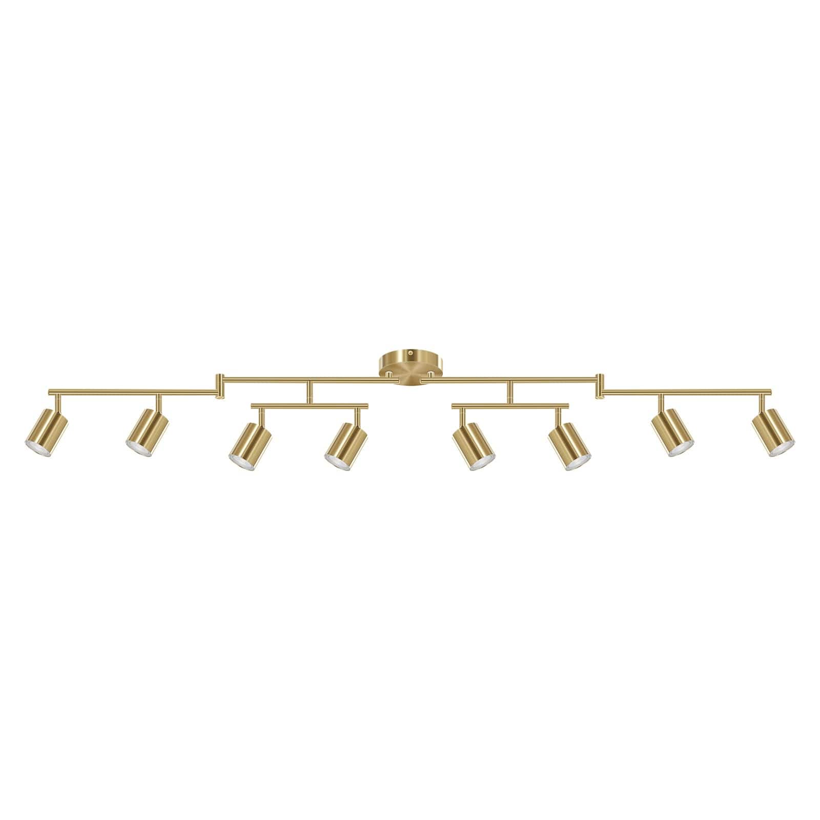 Dazzed Corner - 8-Light Rotatable 55.3 inches Track Lighting Fixture, Adjustable LED Ceiling Lights - Gold price history on PriceWatchPro