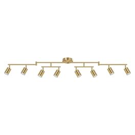 Dazzed Corner - 8-Light Rotatable 55.3 inches Track Lighting Fixture, Adjustable LED Ceiling Lights - Gold
