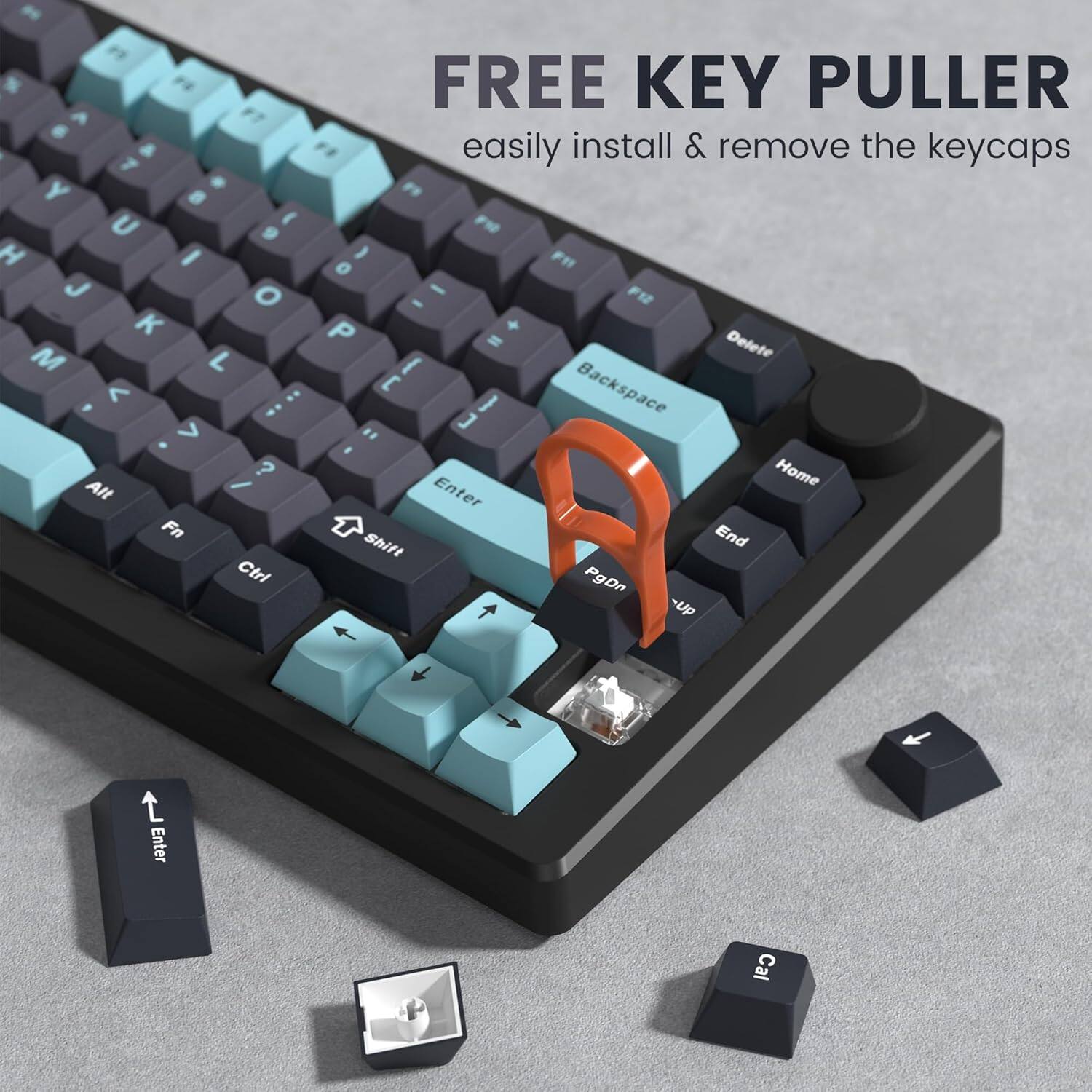 FREE KEY PULLER  
easily install & remove the keycaps