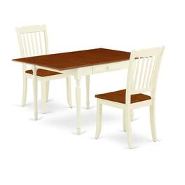 East West Furniture - Dining Room Set Buttermilk & Cherry - Brown