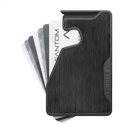 Fantom - M Extra Slim MagSafe iPhone Wallet - Black Aluminum