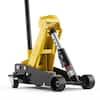 Front. VEVOR - Low Profile Floor Jack, 3 Ton (6614 lbs) Capacity, Steel Racing Floor Jack with Single Piston Quick Lift Pump, Hydraulic - Black;Yellow.