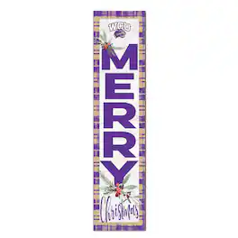 Jardine - Western Carolina Catamounts 12'' x 48'' Outdoor Merry Christmas Leaner - White