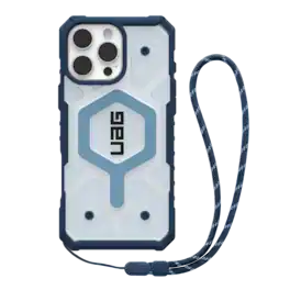 UAG - Bundle: Pathfinder Series MagSafe Case and Lanyard for iPhone 16 Pro Max - Blue/Clear