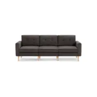 Burrow - Mid-Century Nomad Sofa - Charcoal - Front_Zoom