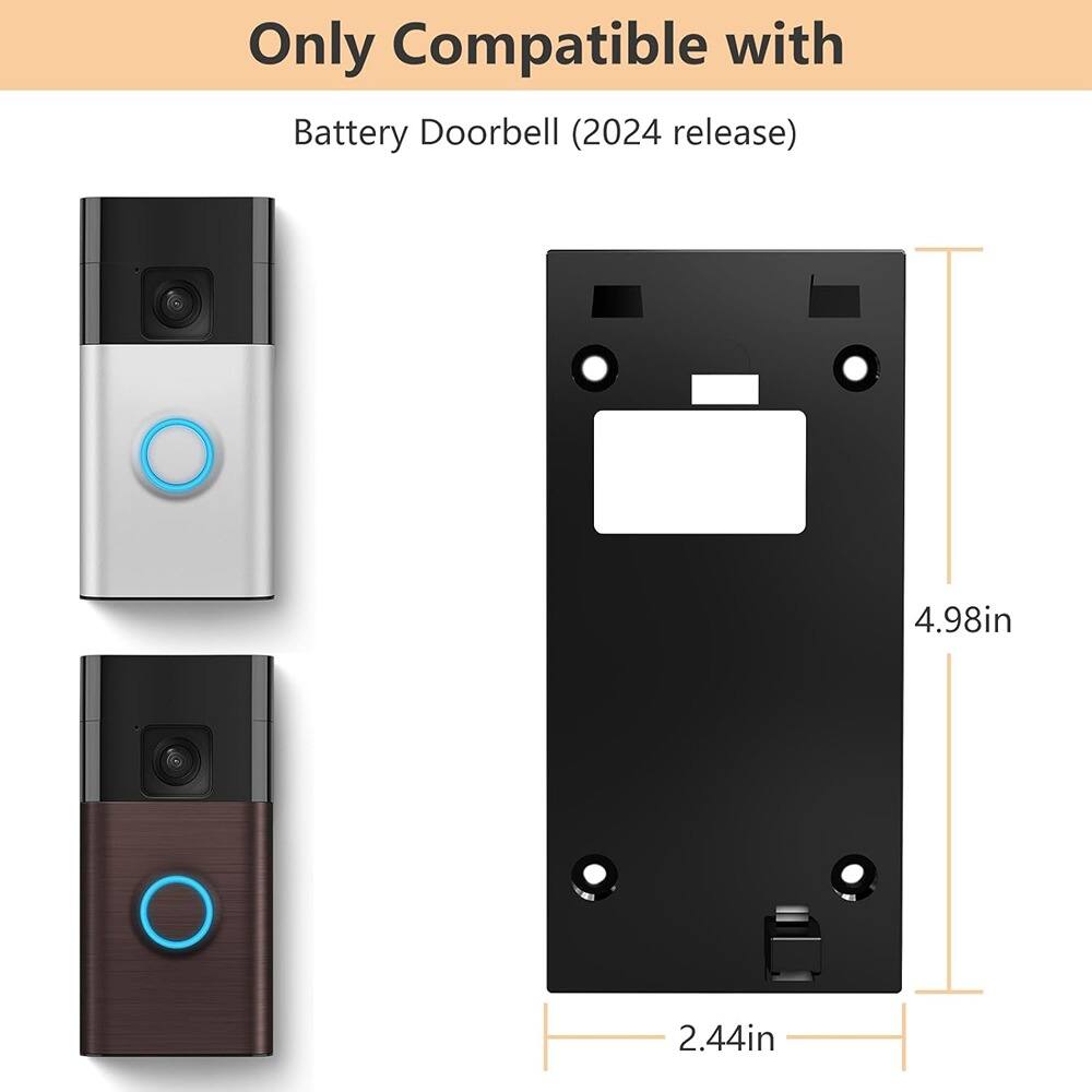 Only Compatible with  
Battery Doorbell (2024 release)  

4.98in  
2.44in