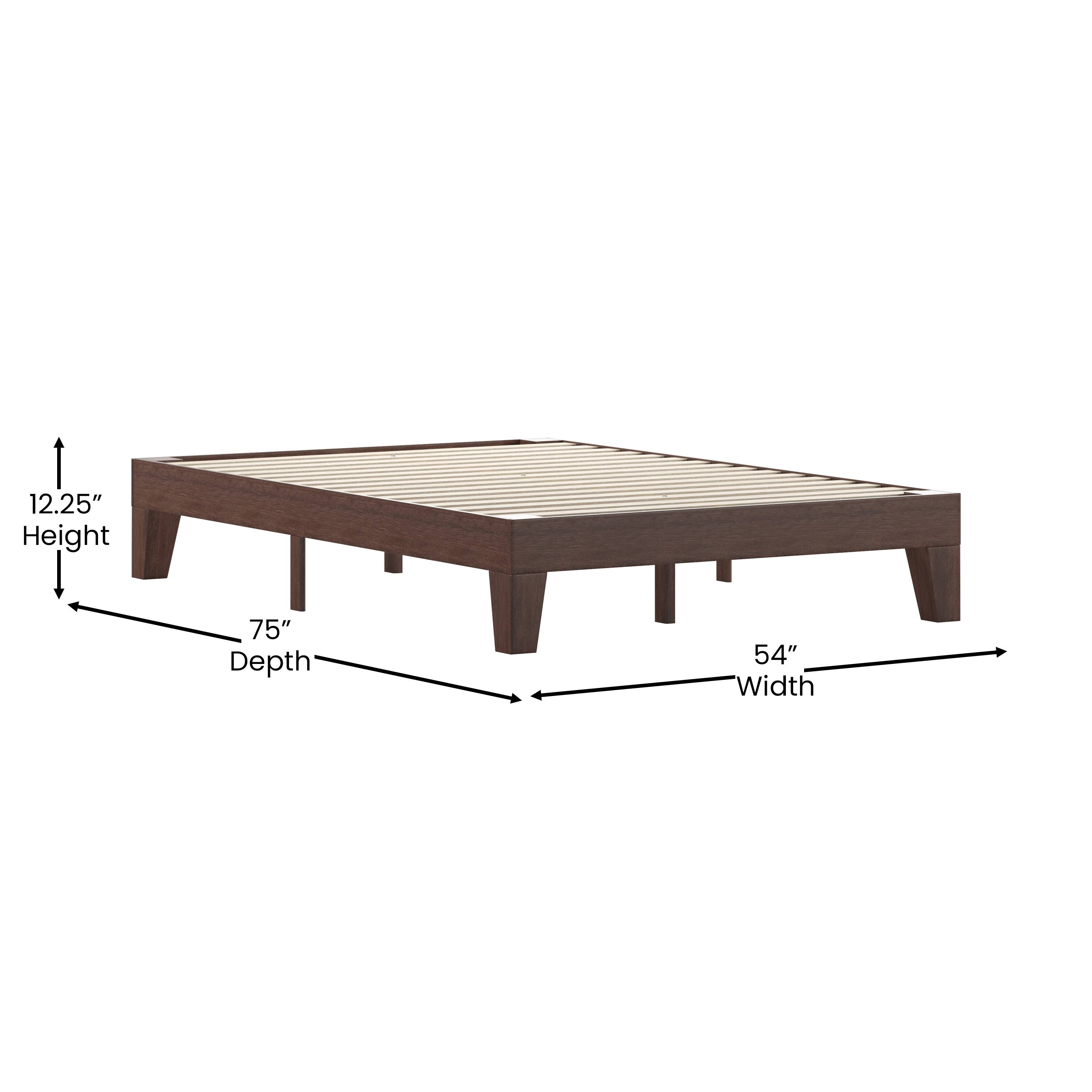12.25" Height, 75" Depth, 54" Width