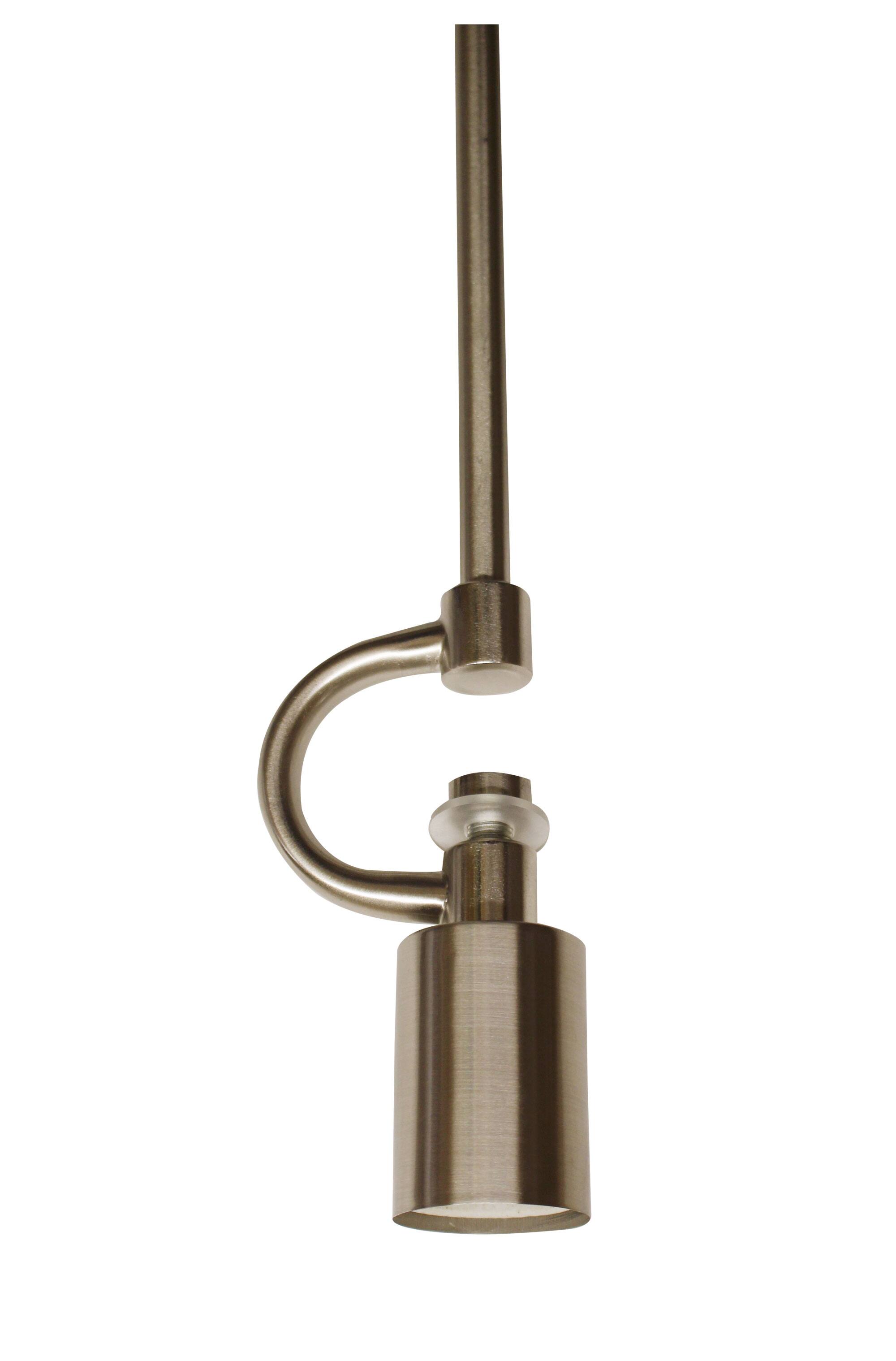 Front. APRILSOUL - Brushed Nickel Color Pendant Light Fixture for 1 Lights Vintage Ceiling Hanging Light Fixture with Fabric Cord.