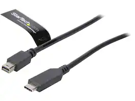 StarTech.com - CDP2MDPMM6B 6ft USB-C to mDP Cable - 4K 60Hz, Black